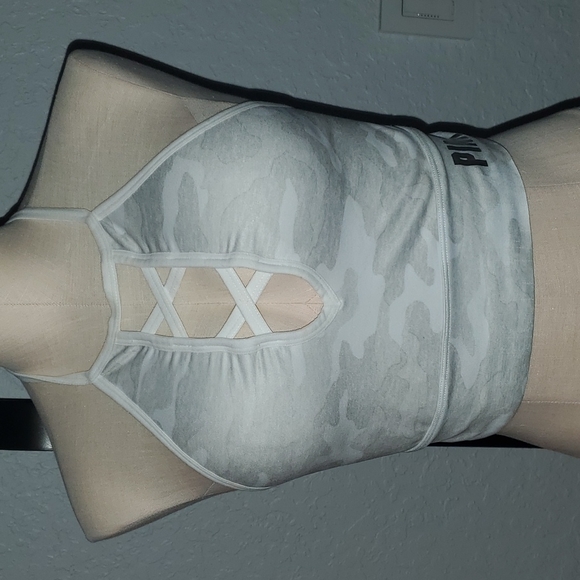 PINK Victoria's Secret Other - PINK Victoria's secret sports bra, size M, white and gray camouflage